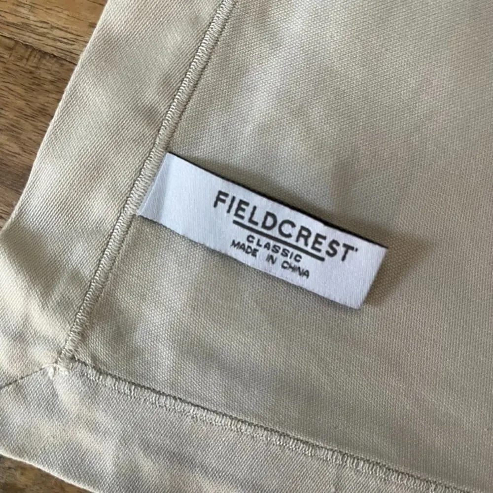 Fieldcrest Classic Napkins Set 7 Tan 100% Cotton